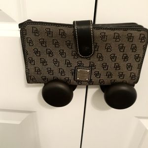Gray with Black writing Dooney & Burke Wallet